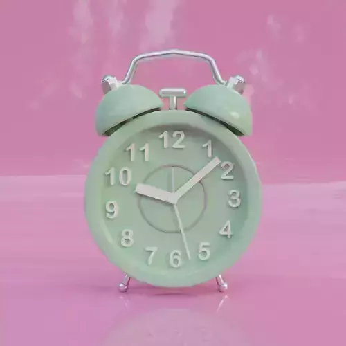 Table alarm Clock Low-poly 3D model