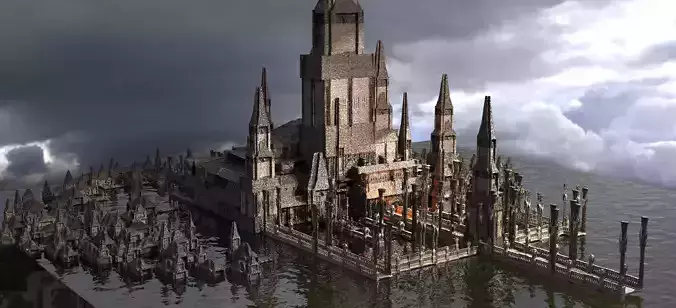 Lizard King Drake Fort City Tower Kit bash