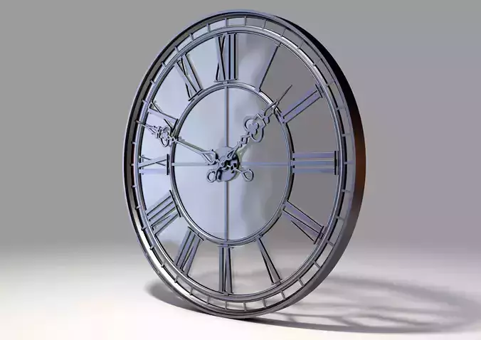 Classic Glass Tower Clock 3D model