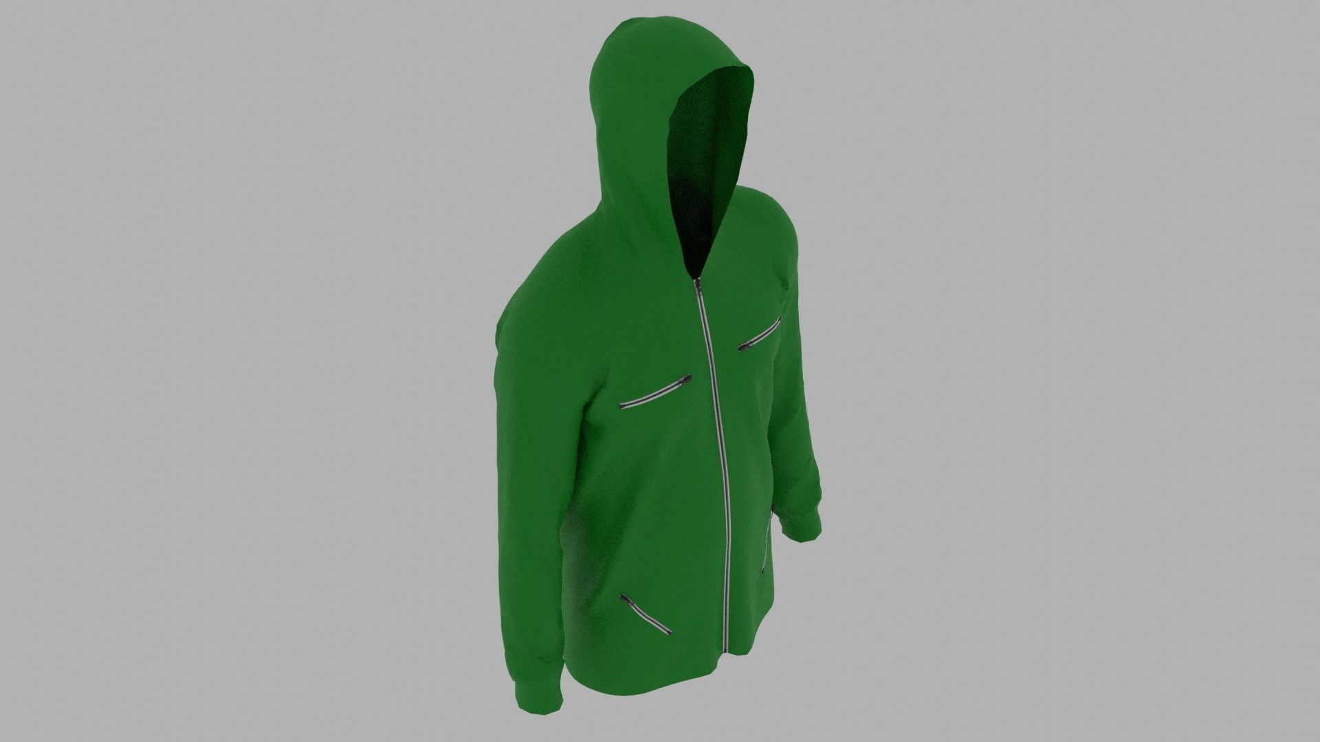 Hoodie mannequin wearing Low-poly 3D model_7
