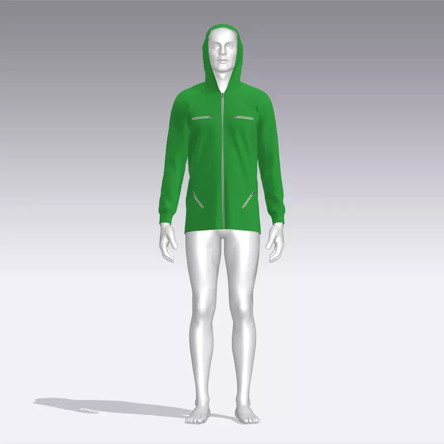 Hoodie mannequin wearing Low-poly 3D model_0