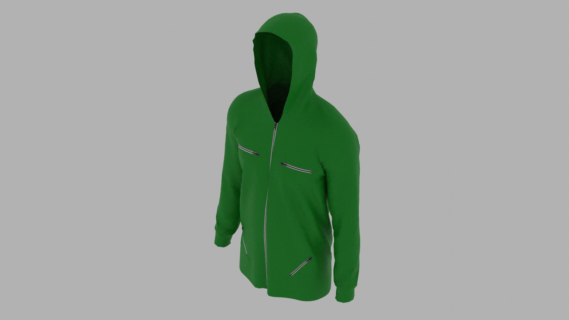 Hoodie mannequin wearing Low-poly 3D model_6