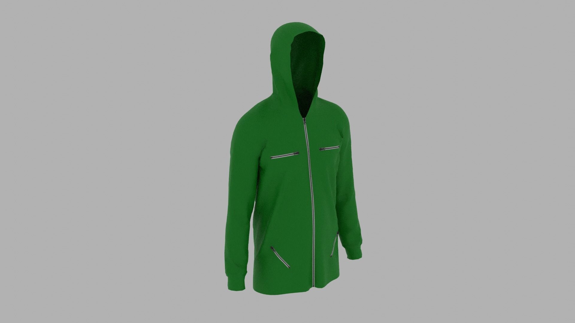 Hoodie mannequin wearing Low-poly 3D model_4