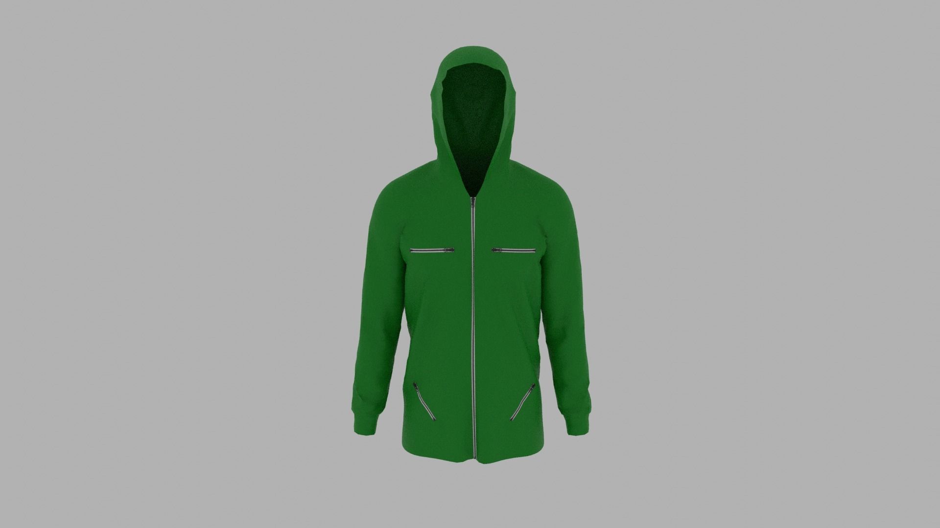 Hoodie mannequin wearing Low-poly 3D model_5