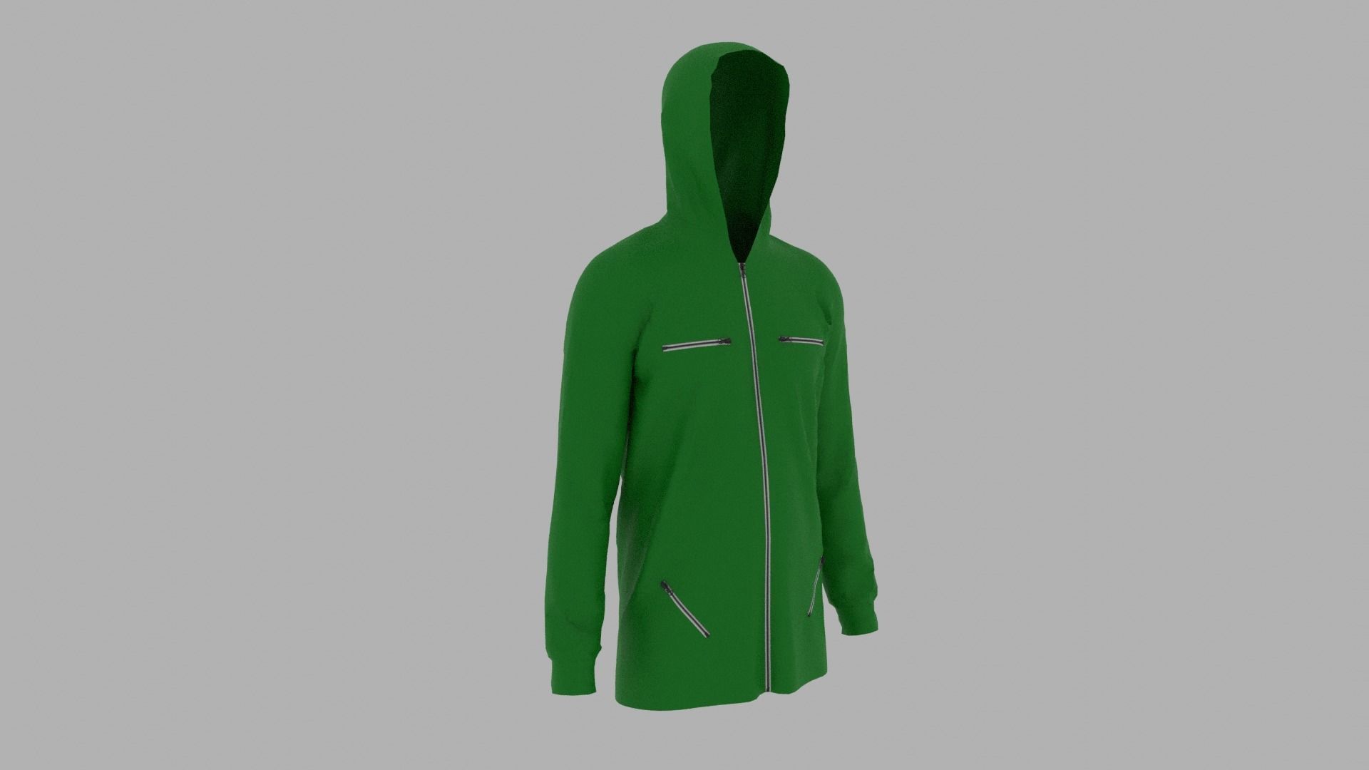 Hoodie mannequin wearing Low-poly 3D model_3