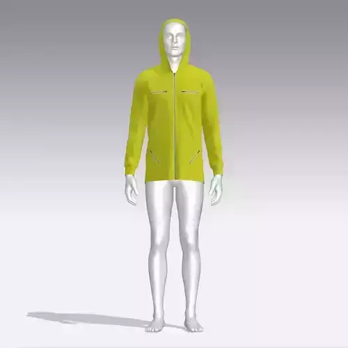Hoodie mannequin wearing jacket