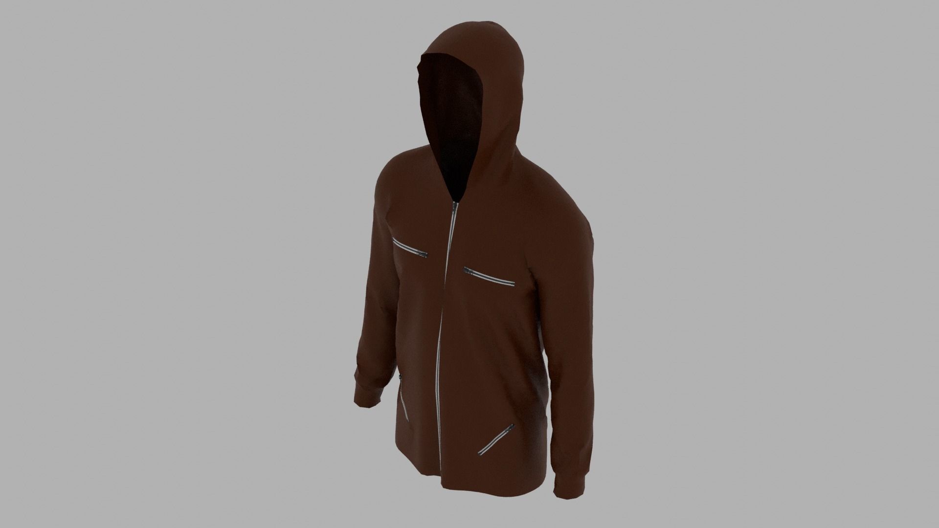 Hoodie mannequin wearing Low-poly 3D model_6