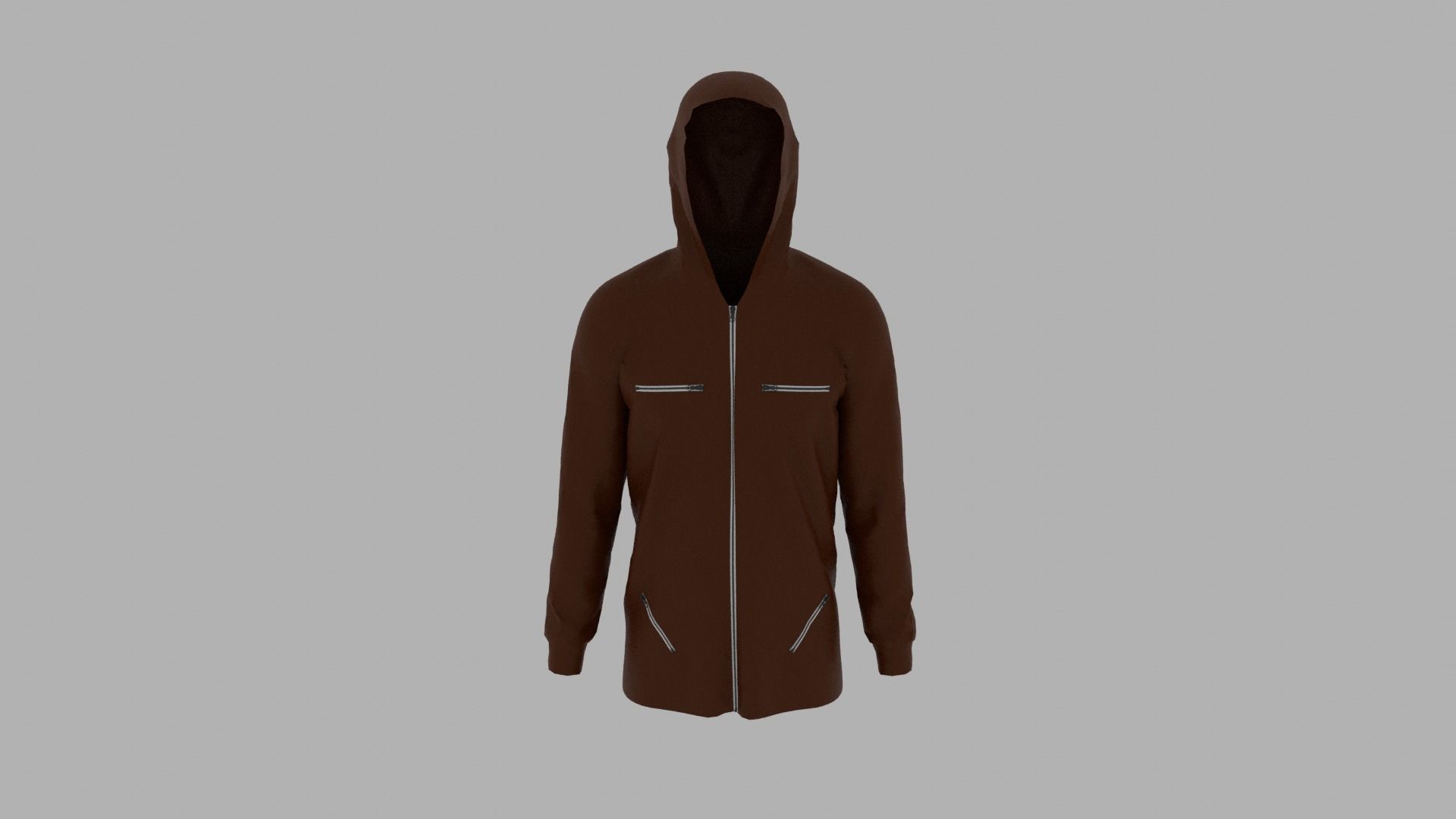 Hoodie mannequin wearing Low-poly 3D model_5