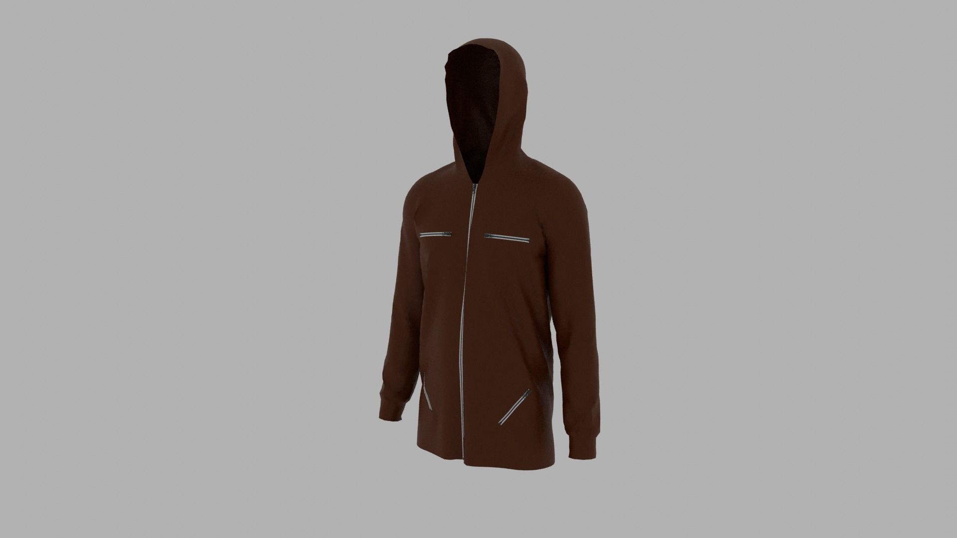 Hoodie mannequin wearing Low-poly 3D model_2