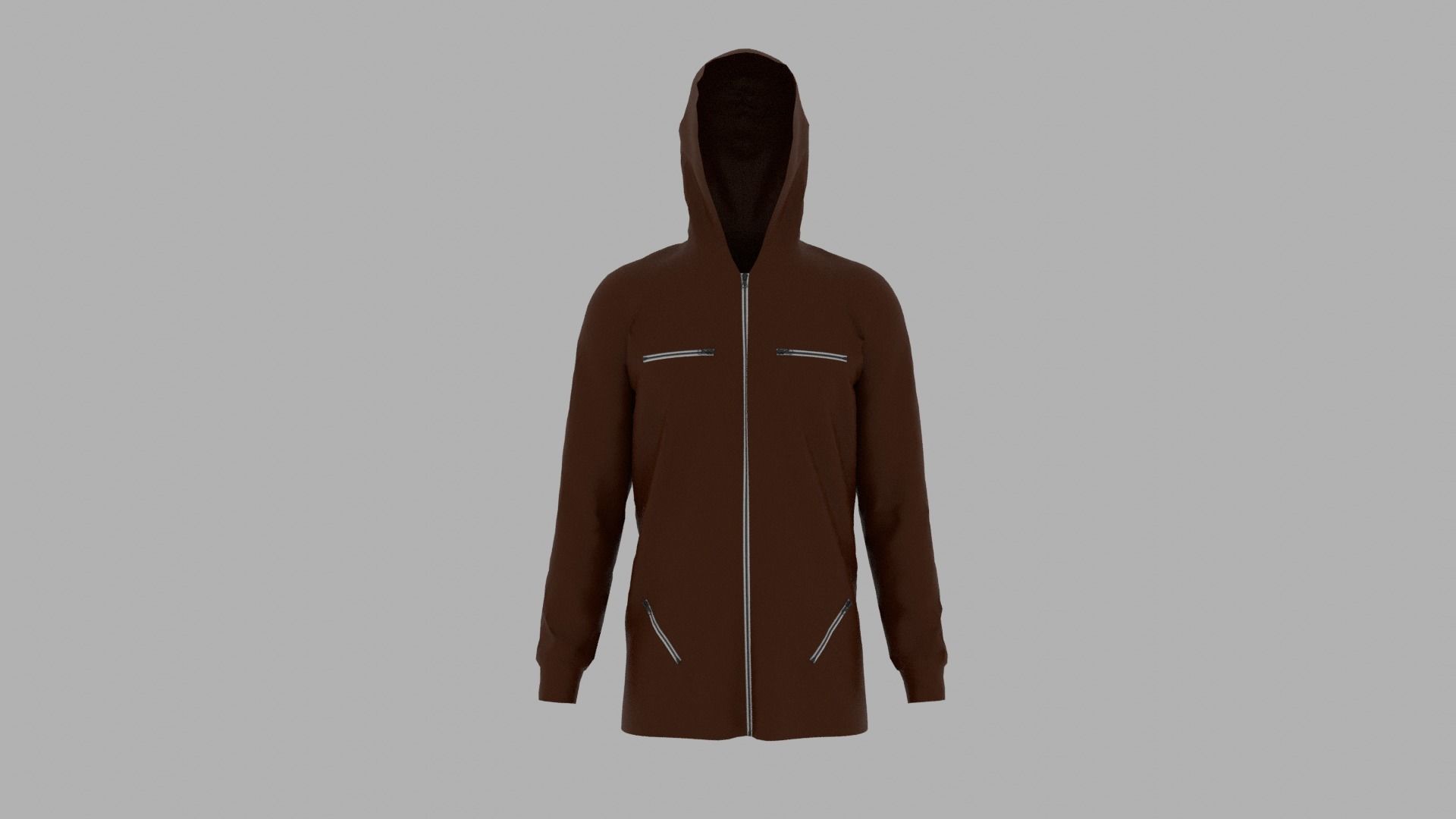Hoodie mannequin wearing Low-poly 3D model_1