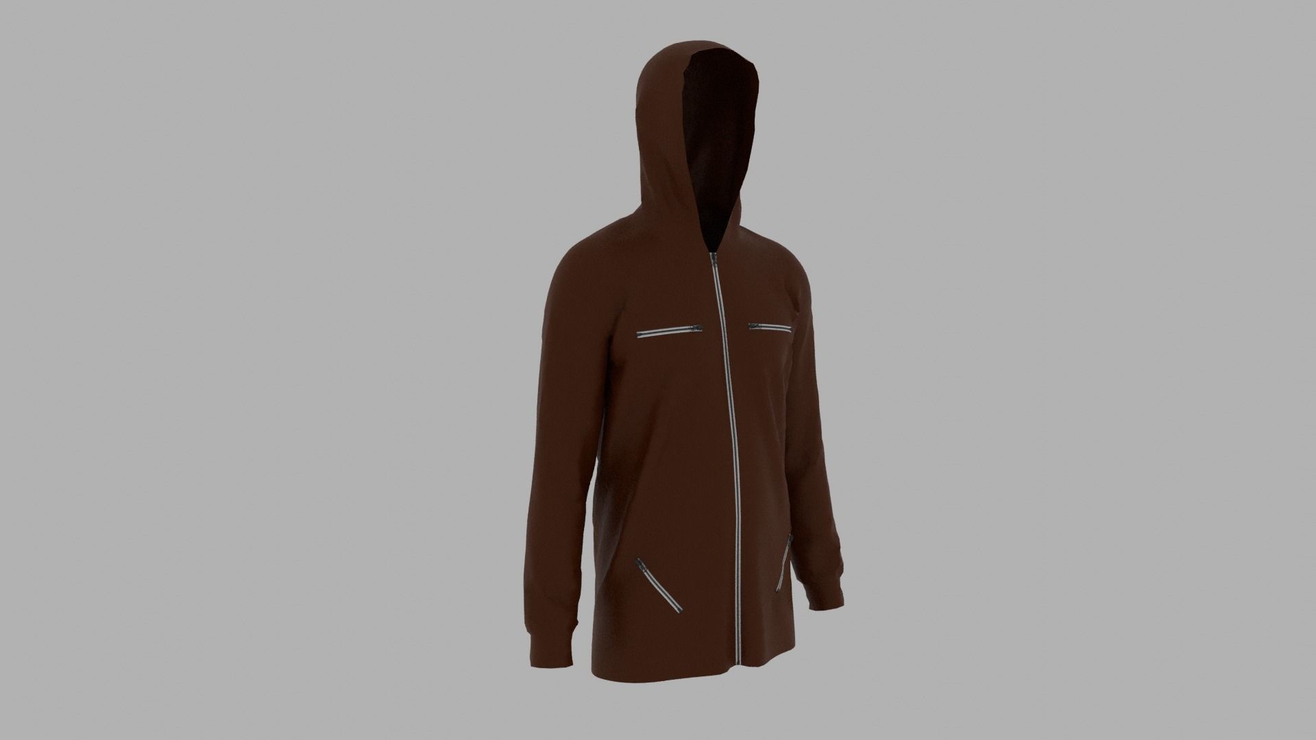 Hoodie mannequin wearing Low-poly 3D model_3