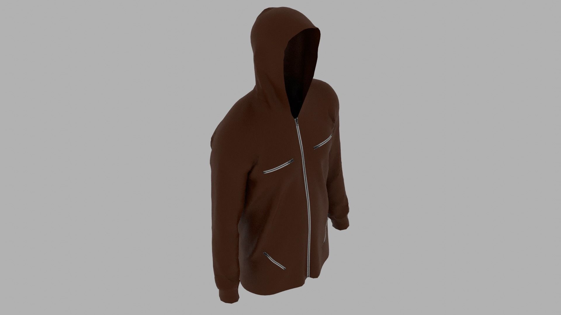 Hoodie mannequin wearing Low-poly 3D model_7