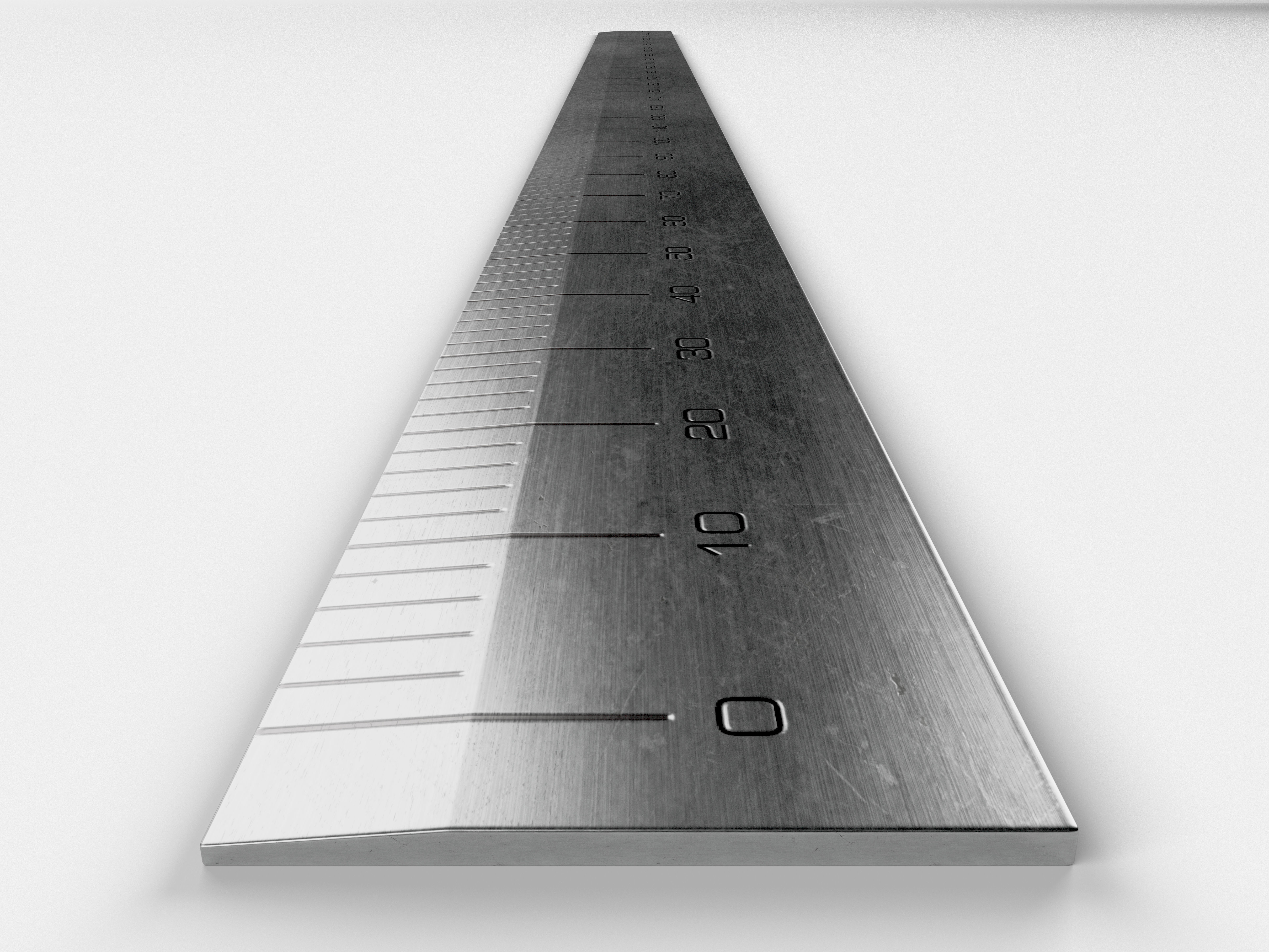 Steel Ruler 3D model_1