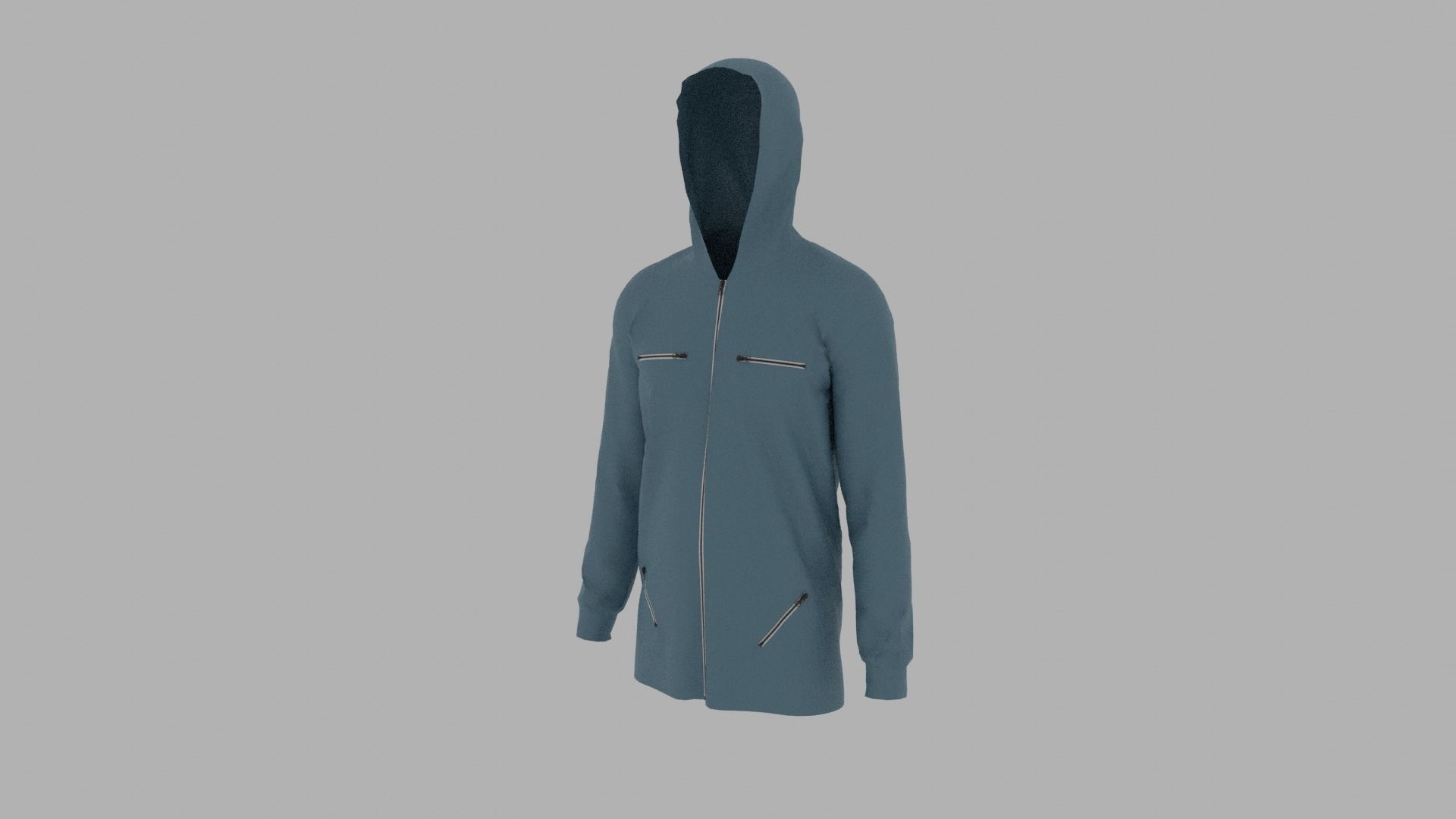 Hoodie mannequin wearing Low-poly 3D model_2