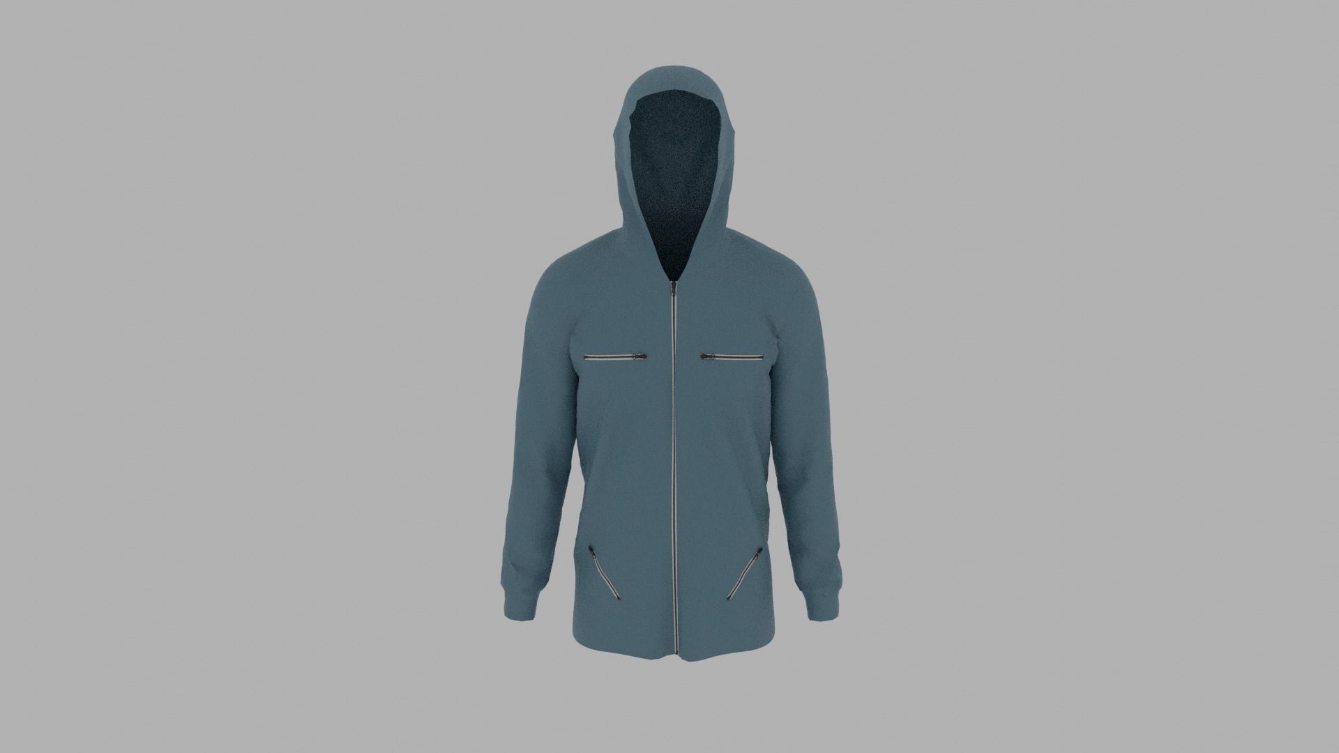 Hoodie mannequin wearing Low-poly 3D model_5