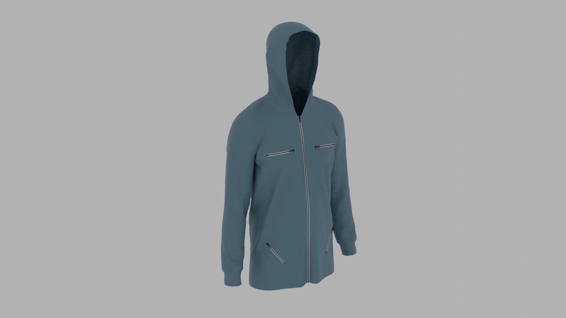 Hoodie mannequin wearing Low-poly 3D model_4