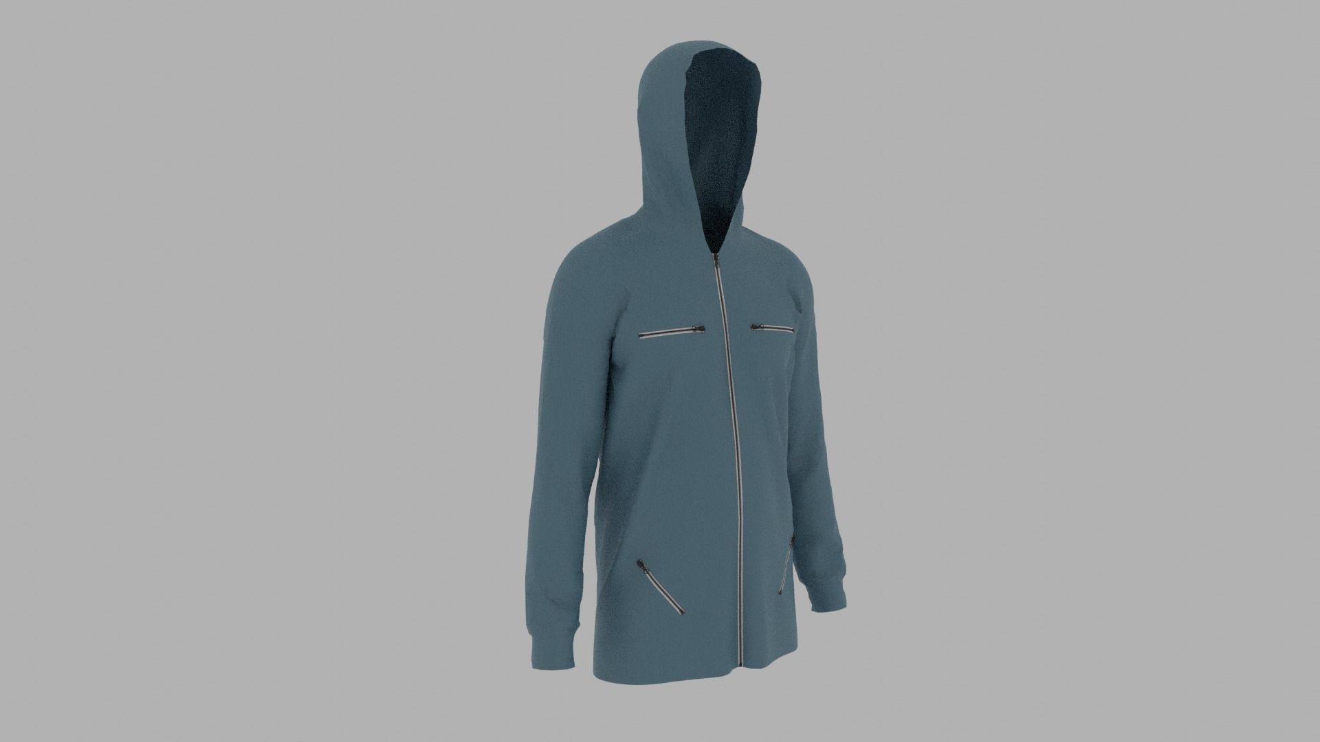 Hoodie mannequin wearing Low-poly 3D model_3