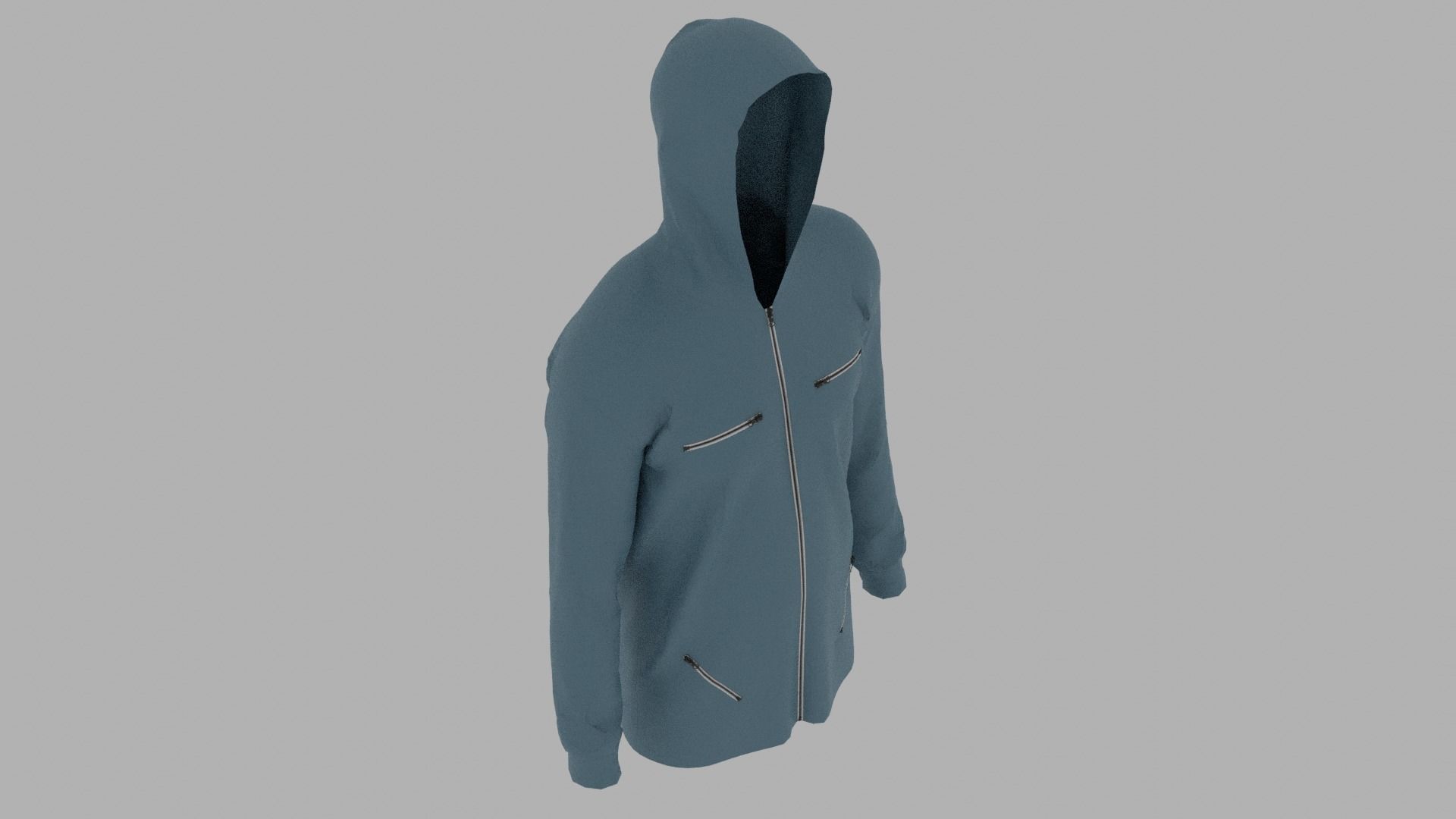 Hoodie mannequin wearing Low-poly 3D model_7
