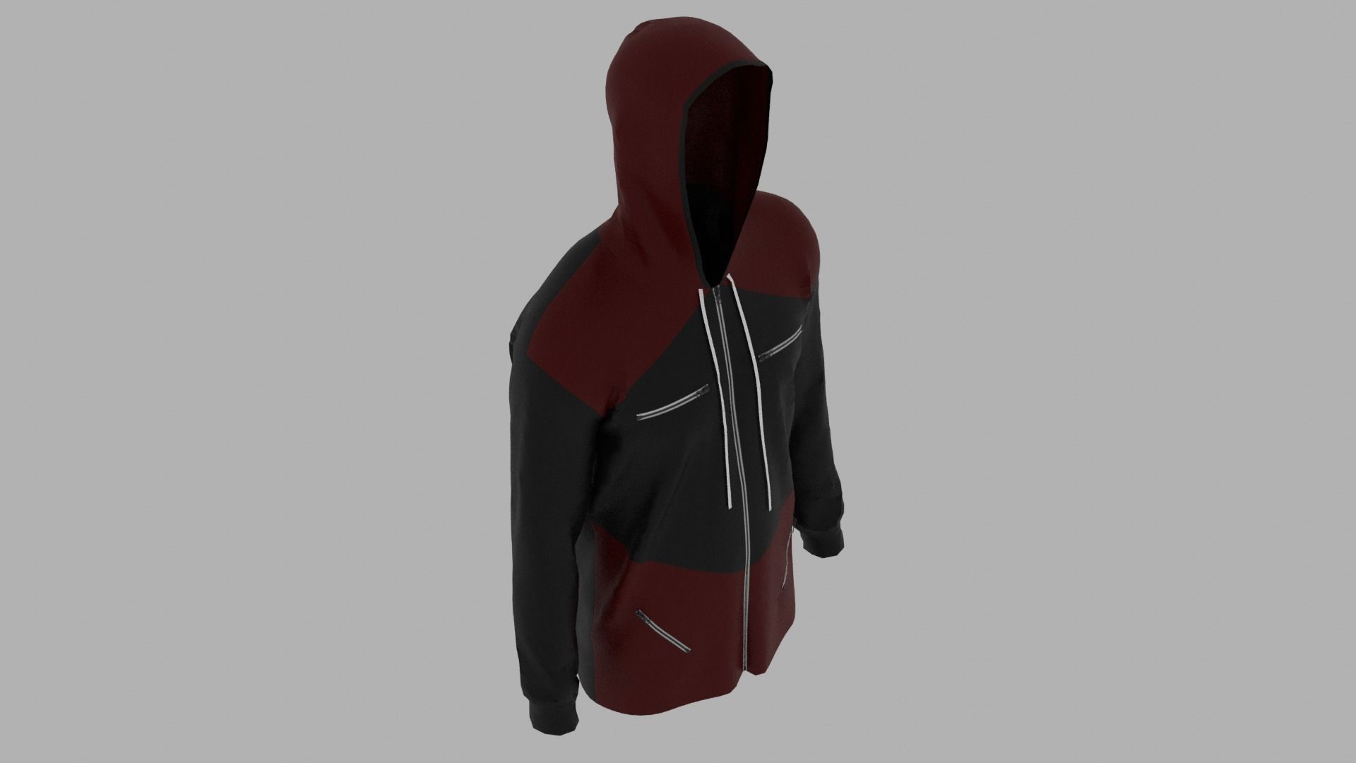 Hoodie mannequin wearing Low-poly 3D model_7