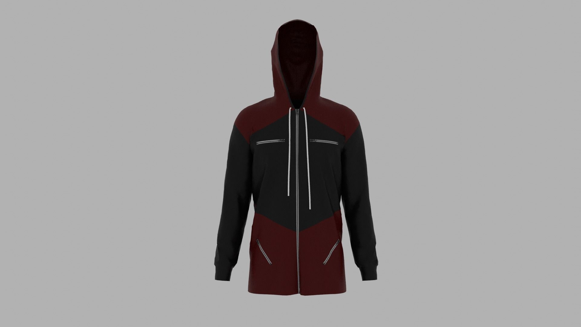 Hoodie mannequin wearing Low-poly 3D model_1