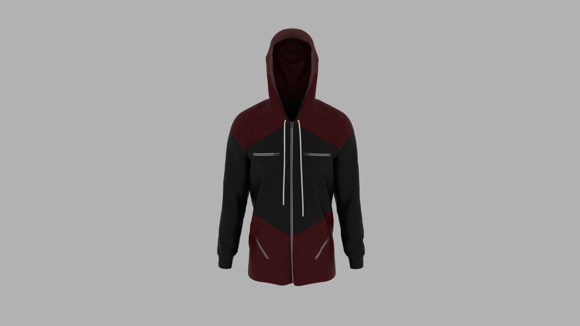 Hoodie mannequin wearing Low-poly 3D model_5