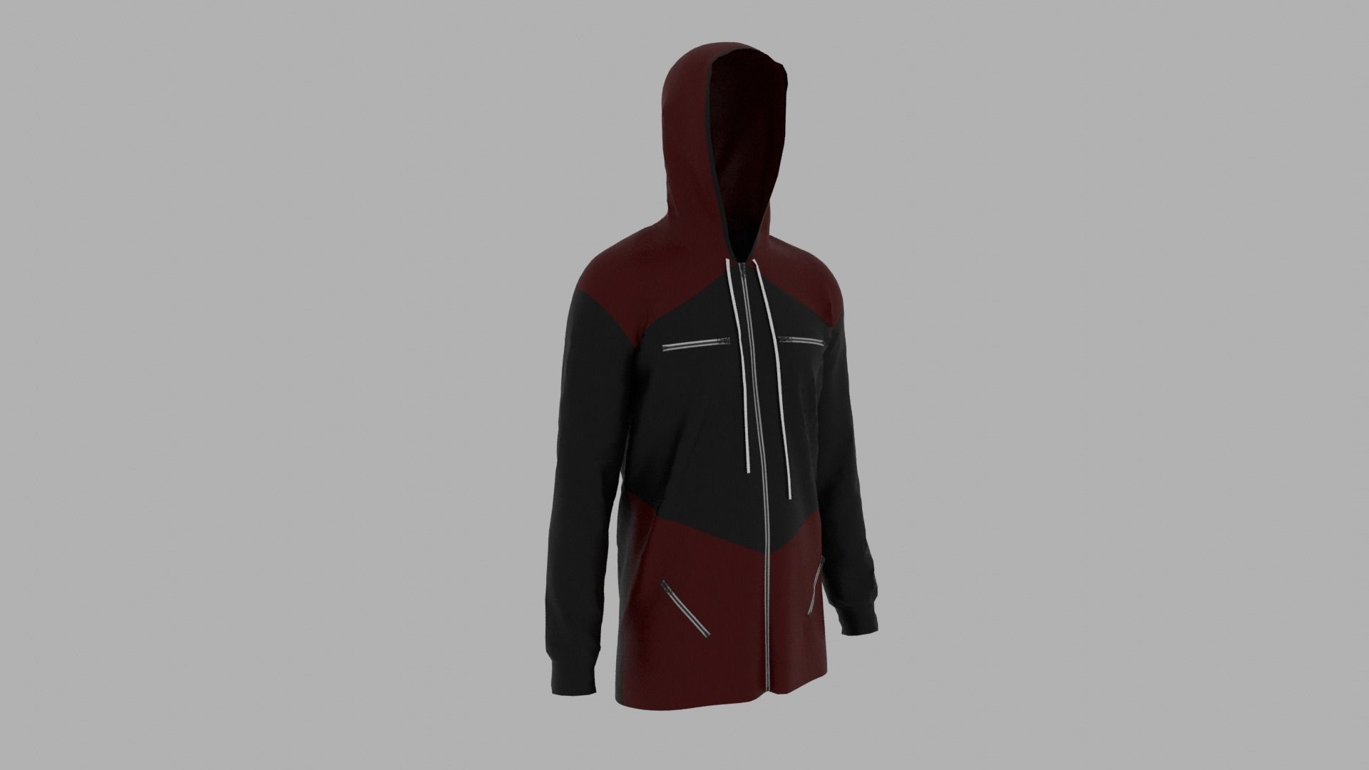 Hoodie mannequin wearing Low-poly 3D model_3