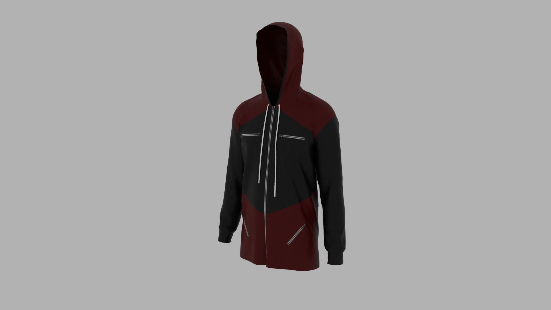 Hoodie mannequin wearing Low-poly 3D model_2