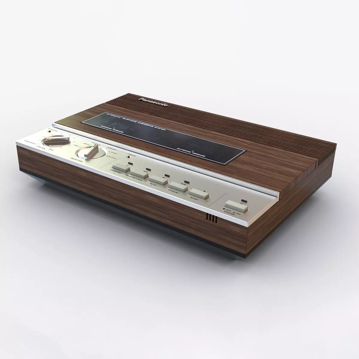 vintage panasonic answering machine 3D model_0