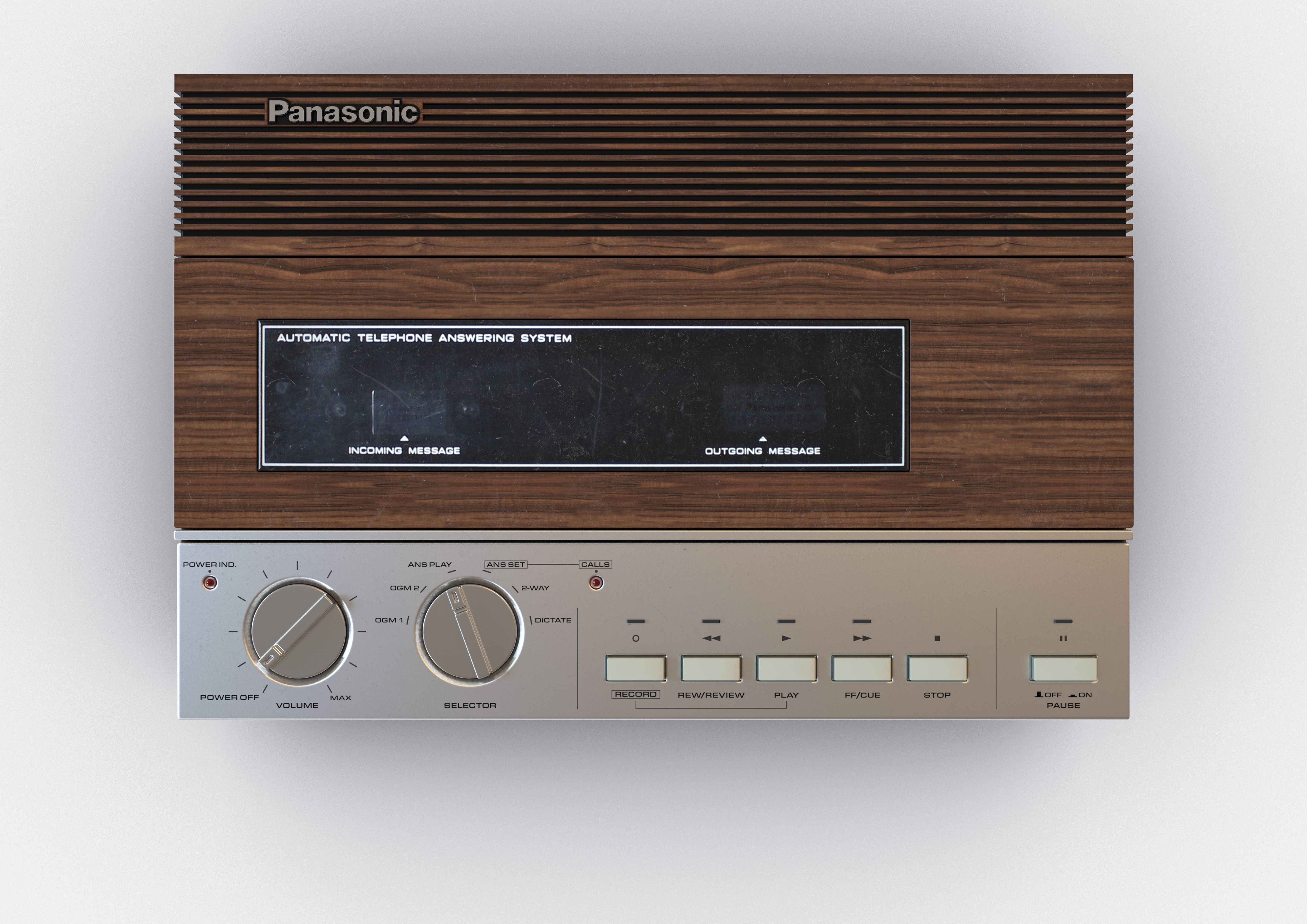 vintage panasonic answering machine 3D model_4