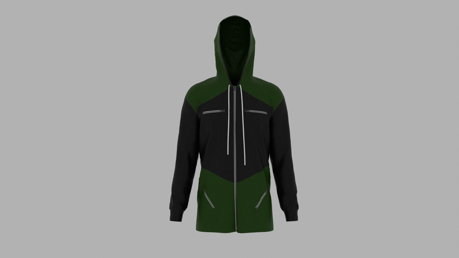 Hoodie mannequin wearing Low-poly 3D model_1