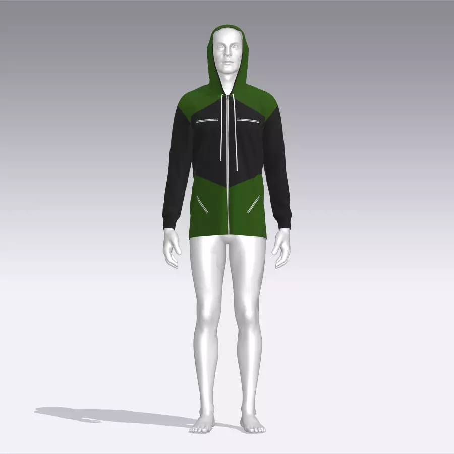 Hoodie mannequin wearing Low-poly 3D model_0