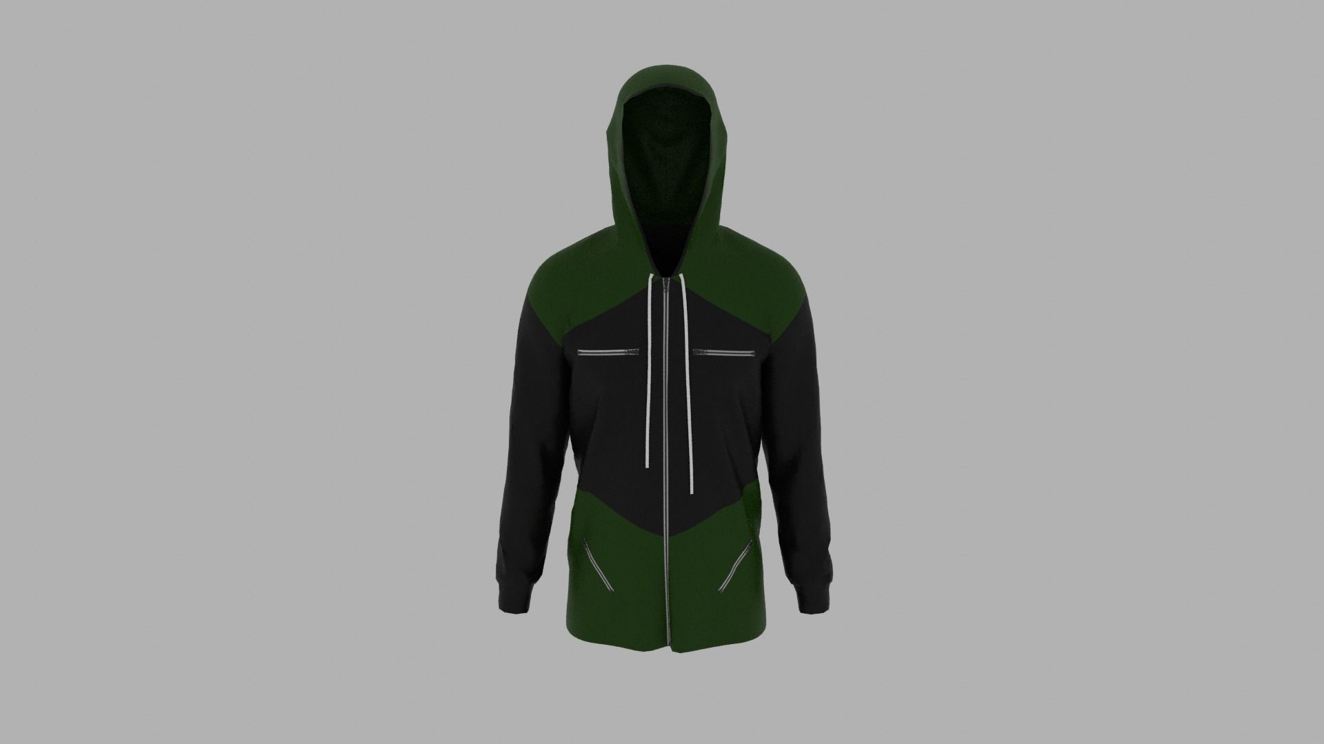 Hoodie mannequin wearing Low-poly 3D model_5