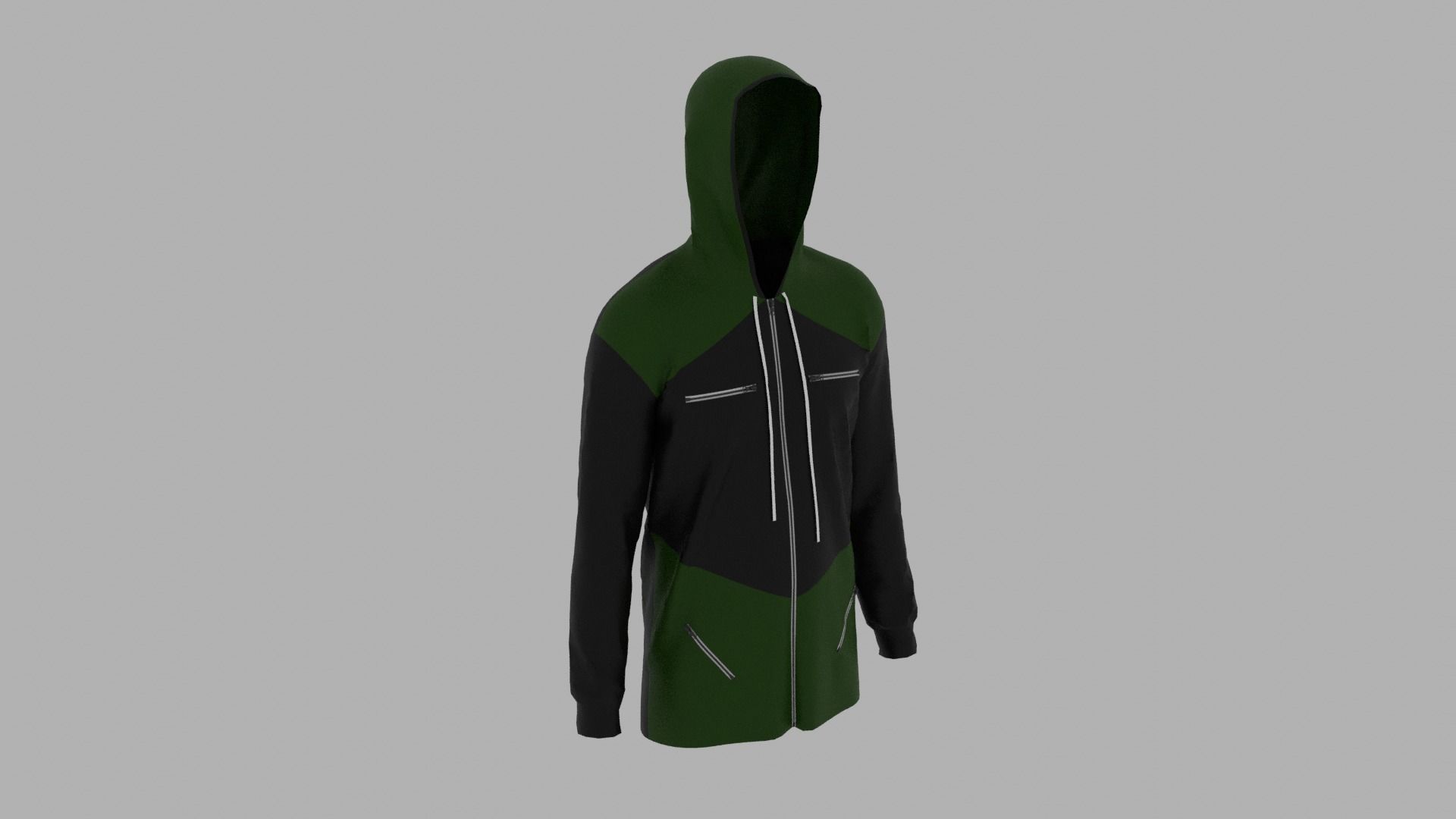 Hoodie mannequin wearing Low-poly 3D model_4