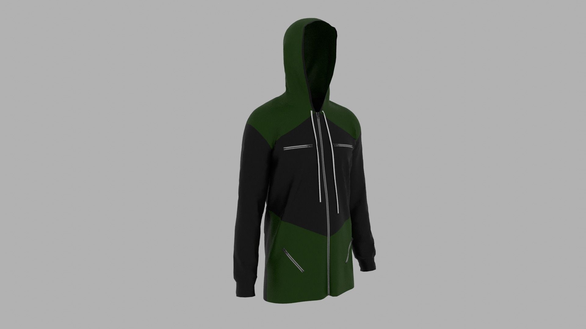 Hoodie mannequin wearing Low-poly 3D model_3