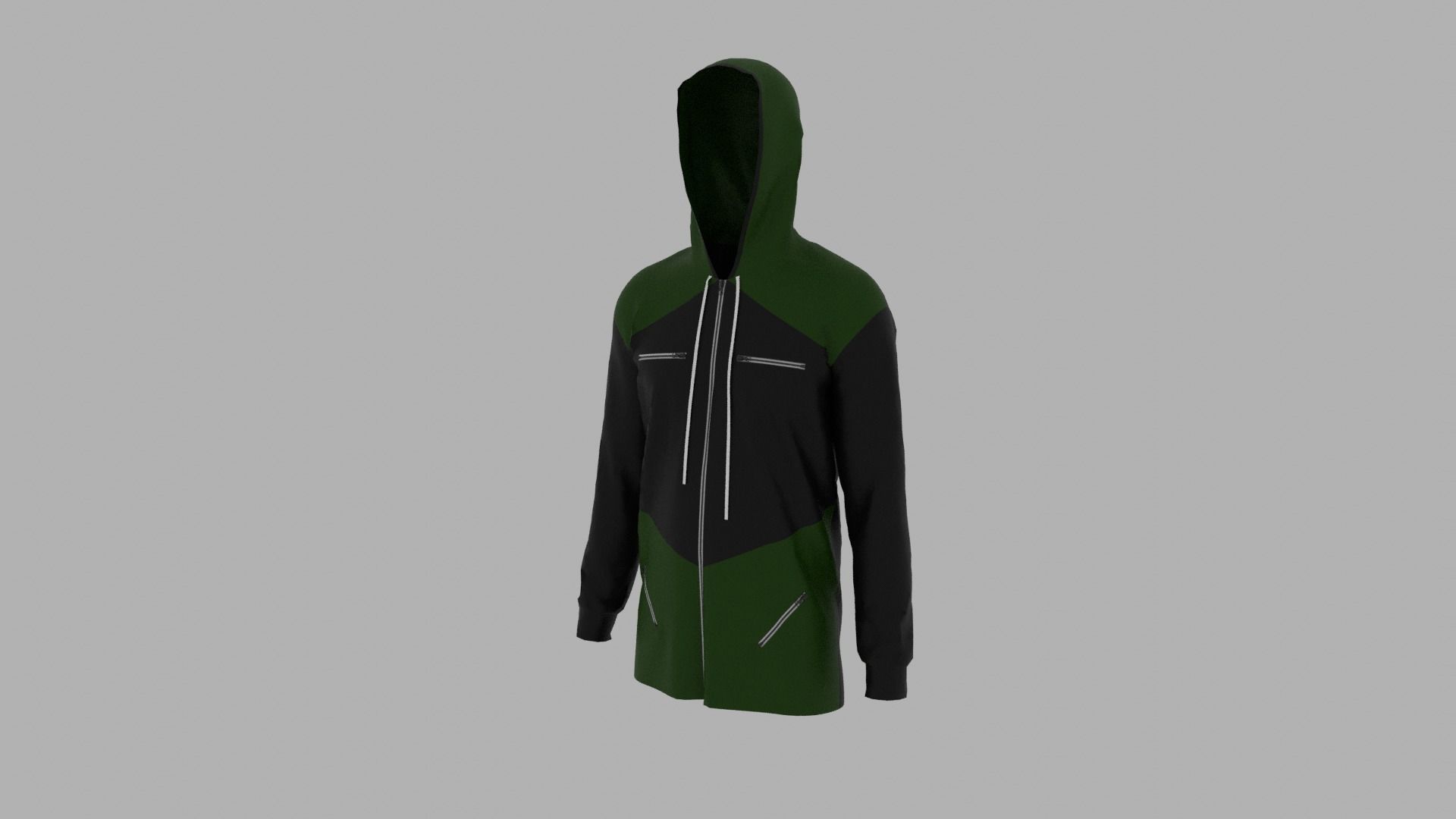 Hoodie mannequin wearing Low-poly 3D model_2