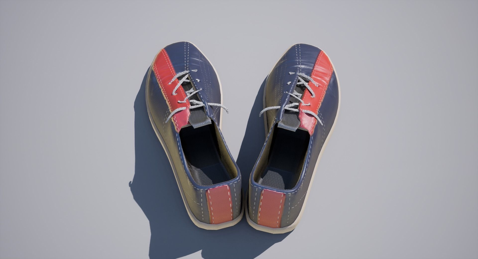 Bowling Shoes pair Low-poly 3D model_8