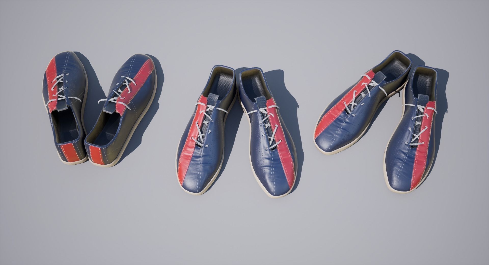 Bowling Shoes pair Low-poly 3D model_11