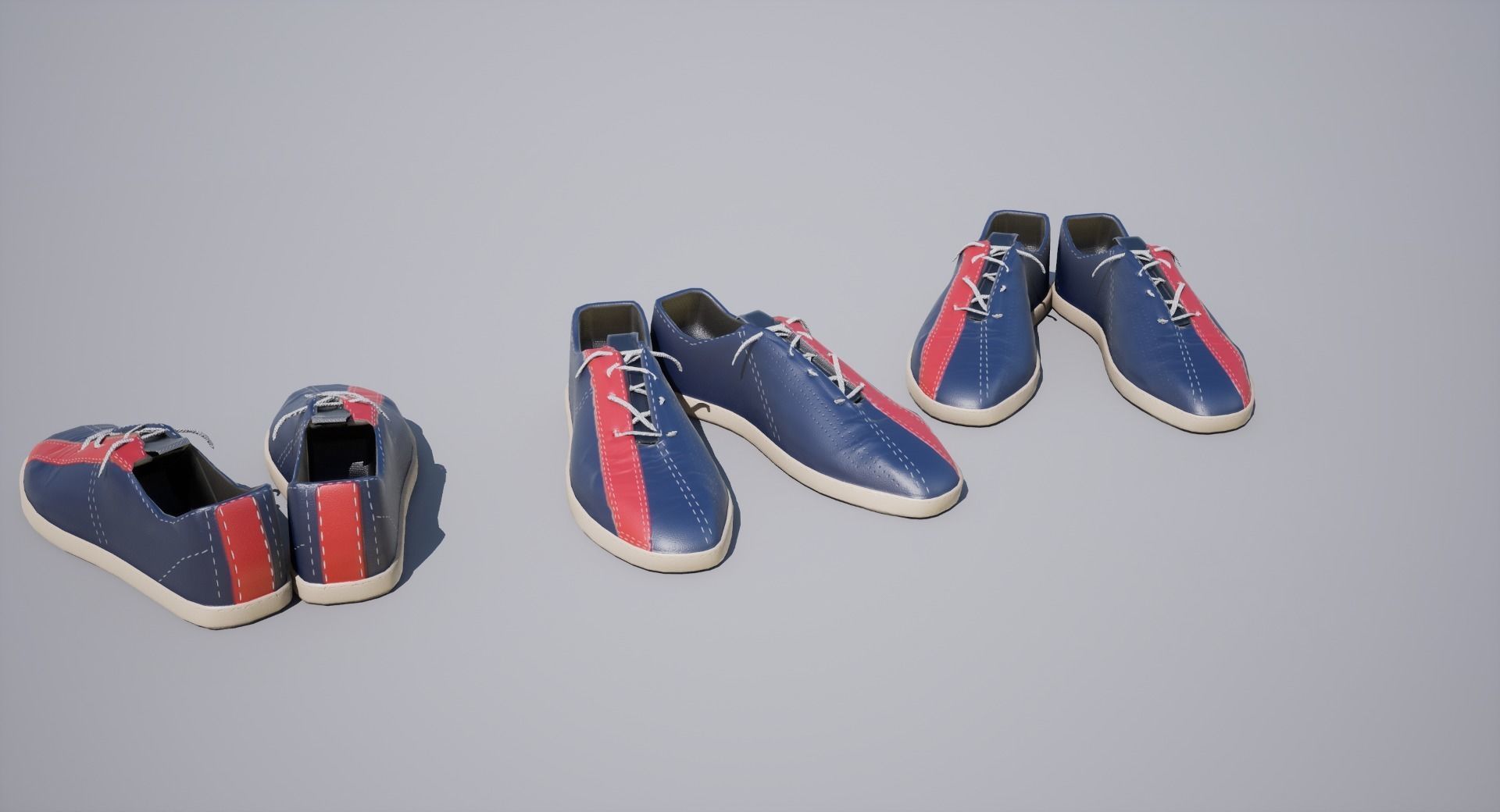 Bowling Shoes pair Low-poly 3D model_9
