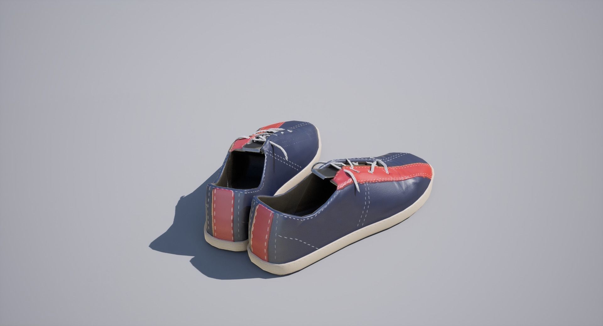 Bowling Shoes pair Low-poly 3D model_4