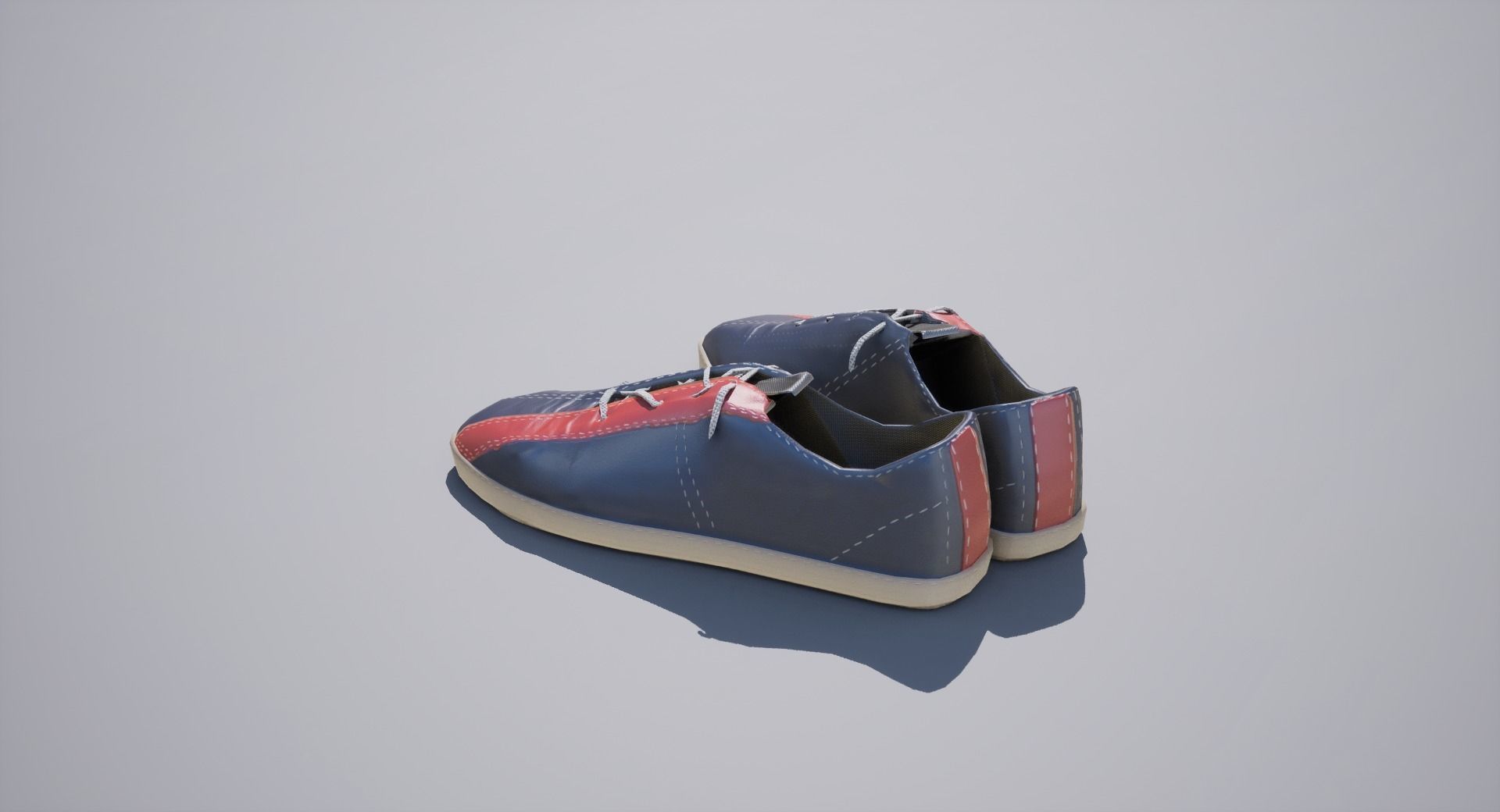 Bowling Shoes pair Low-poly 3D model_3