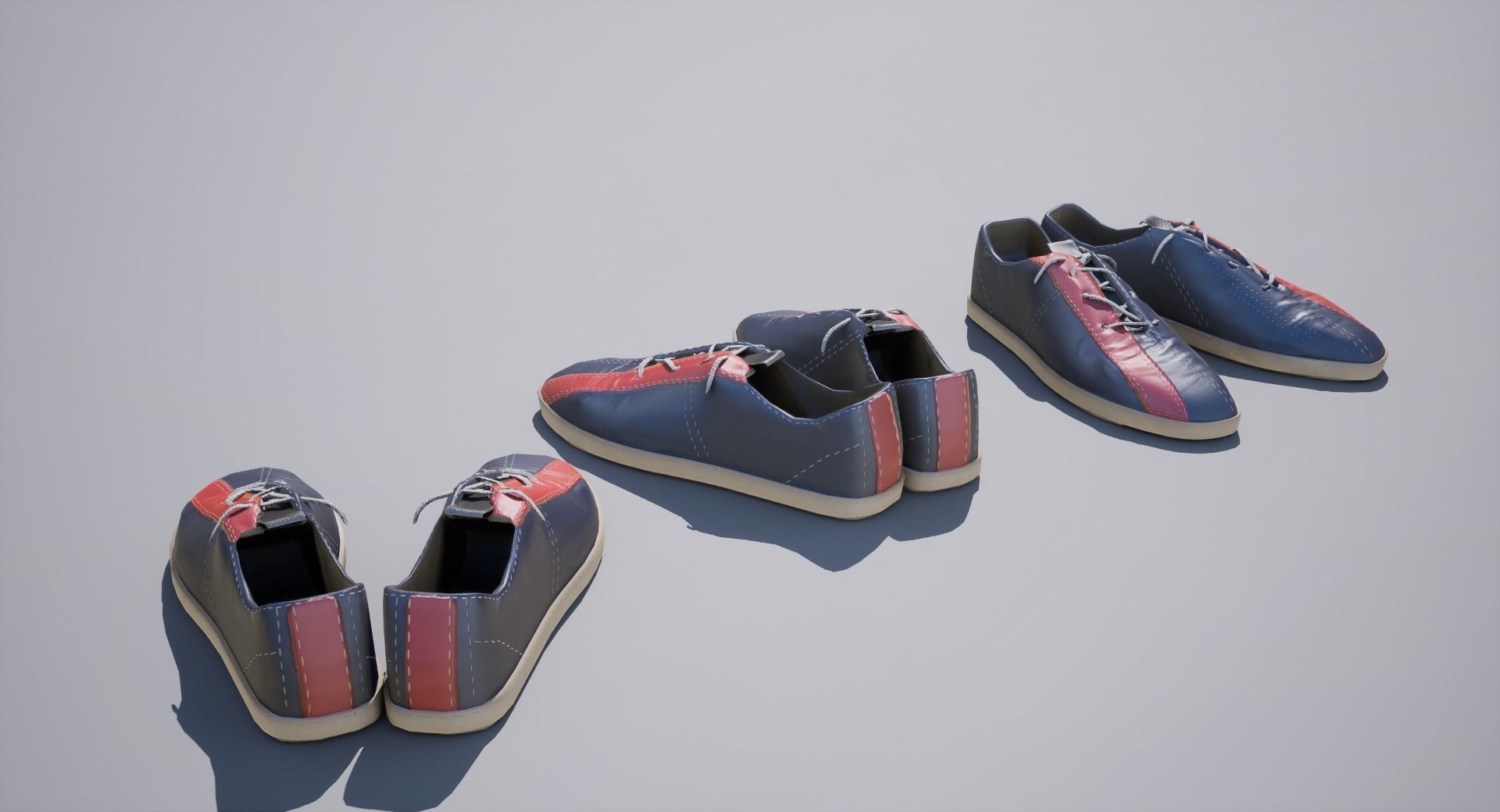 Bowling Shoes pair Low-poly 3D model_12