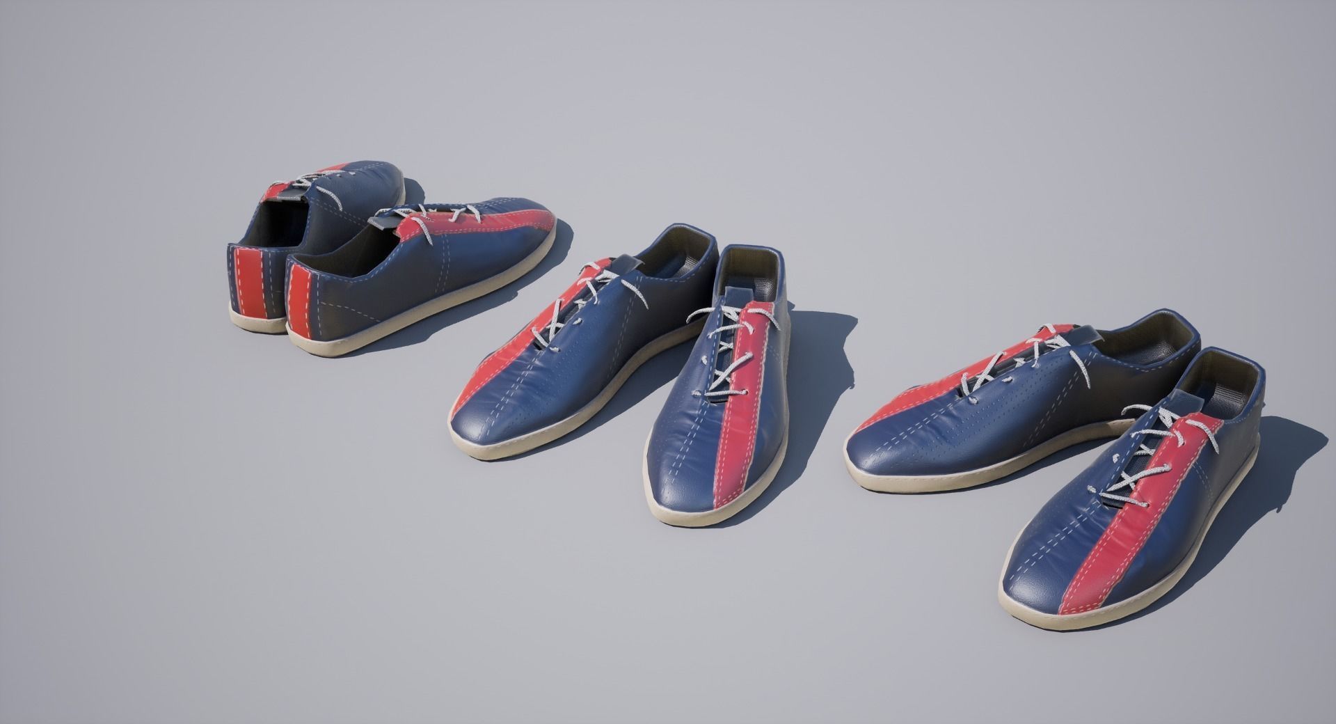 Bowling Shoes pair Low-poly 3D model_10