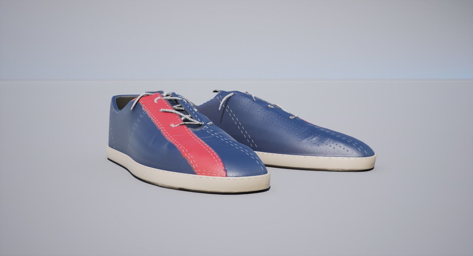 Bowling Shoes pair Low-poly 3D model_6
