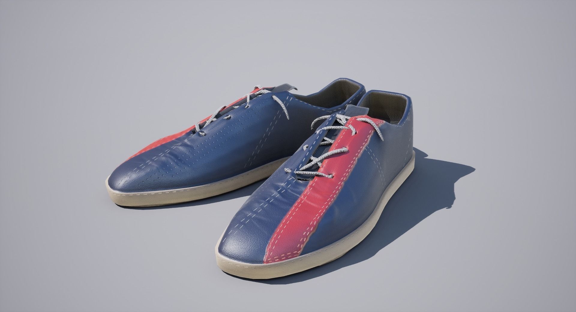 Bowling Shoes pair Low-poly 3D model_7
