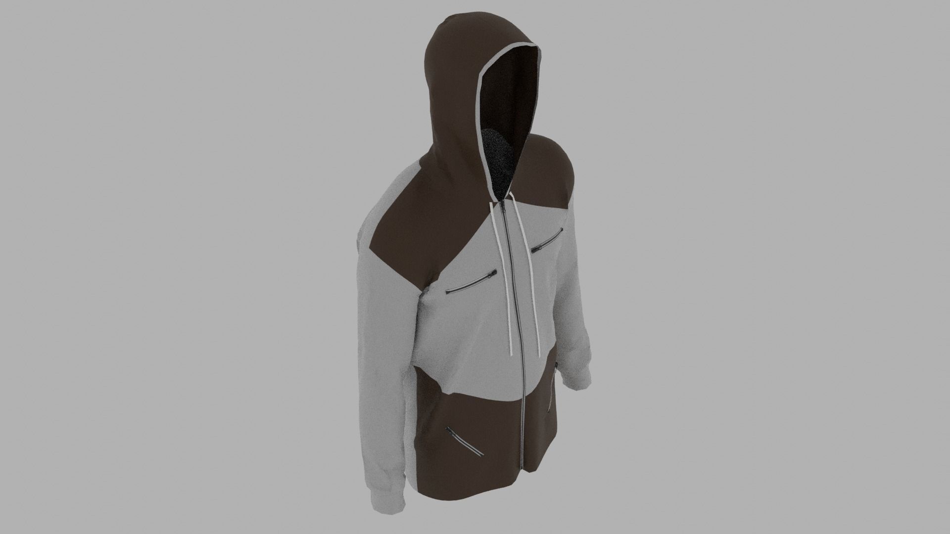 Hoodie mannequin wearing 3D model_7