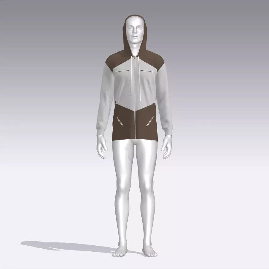 Hoodie mannequin wearing 3D model_0