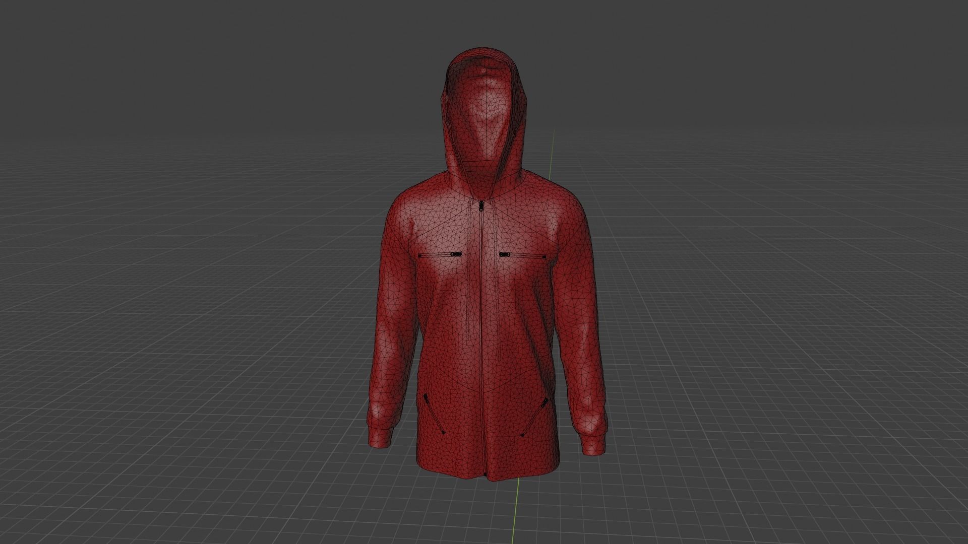 Hoodie mannequin wearing 3D model_8