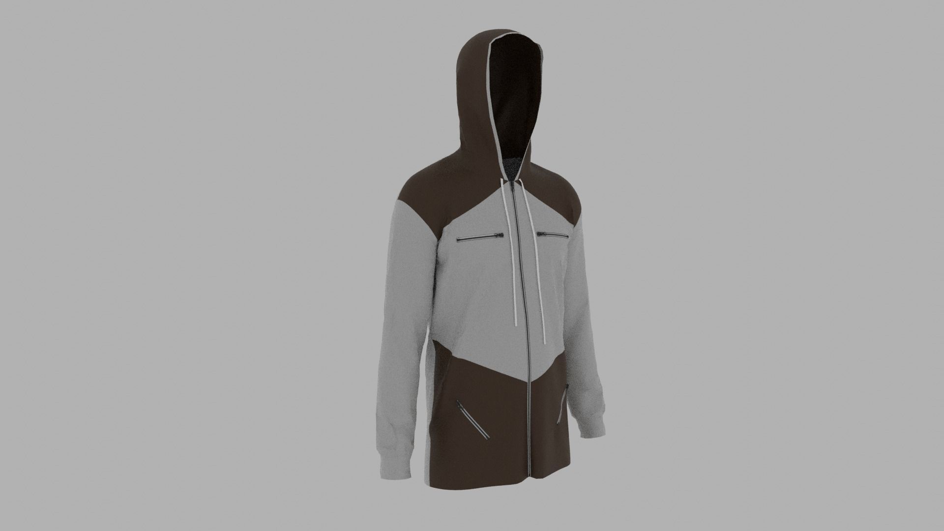 Hoodie mannequin wearing 3D model_3