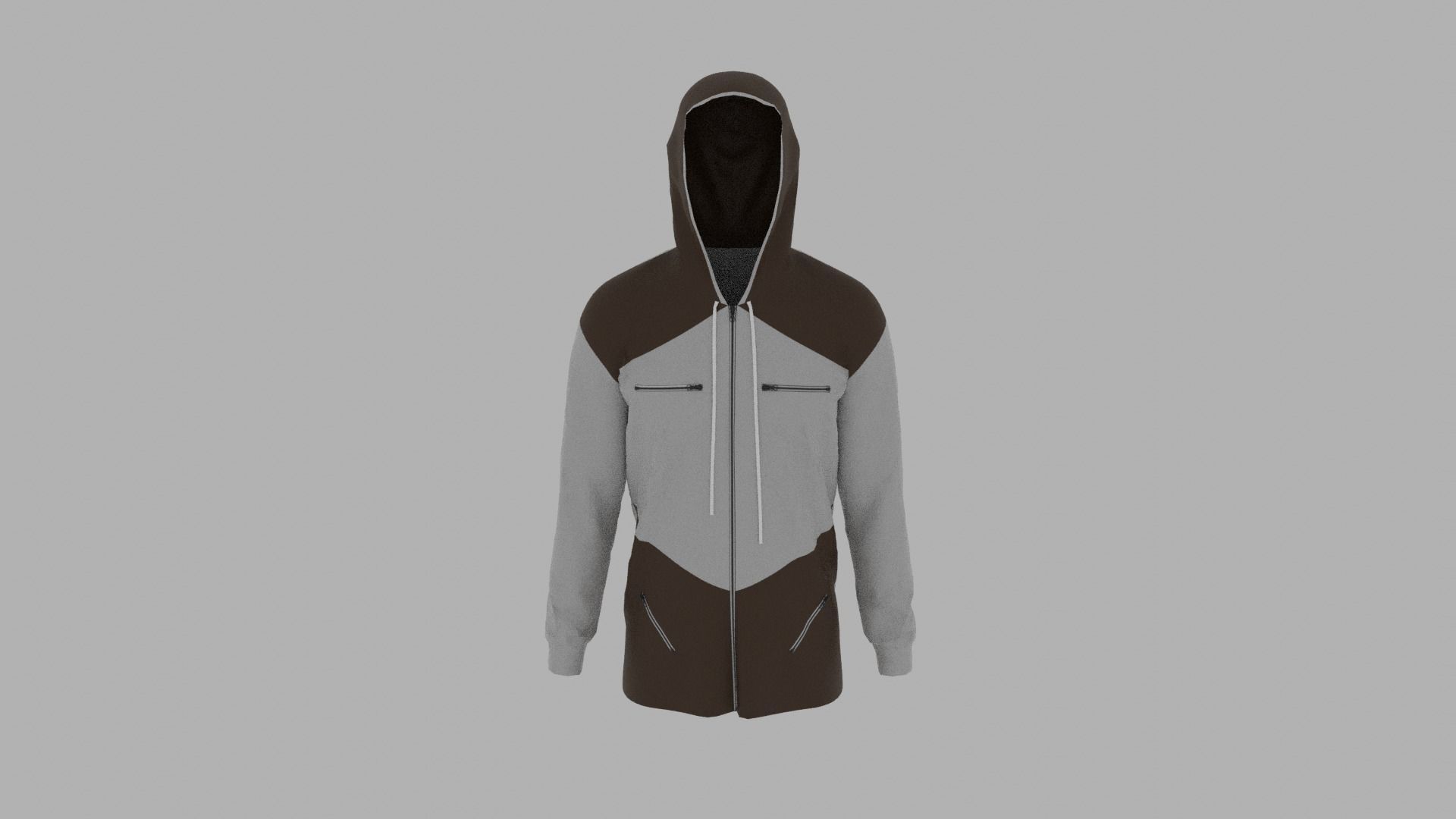 Hoodie mannequin wearing 3D model_5
