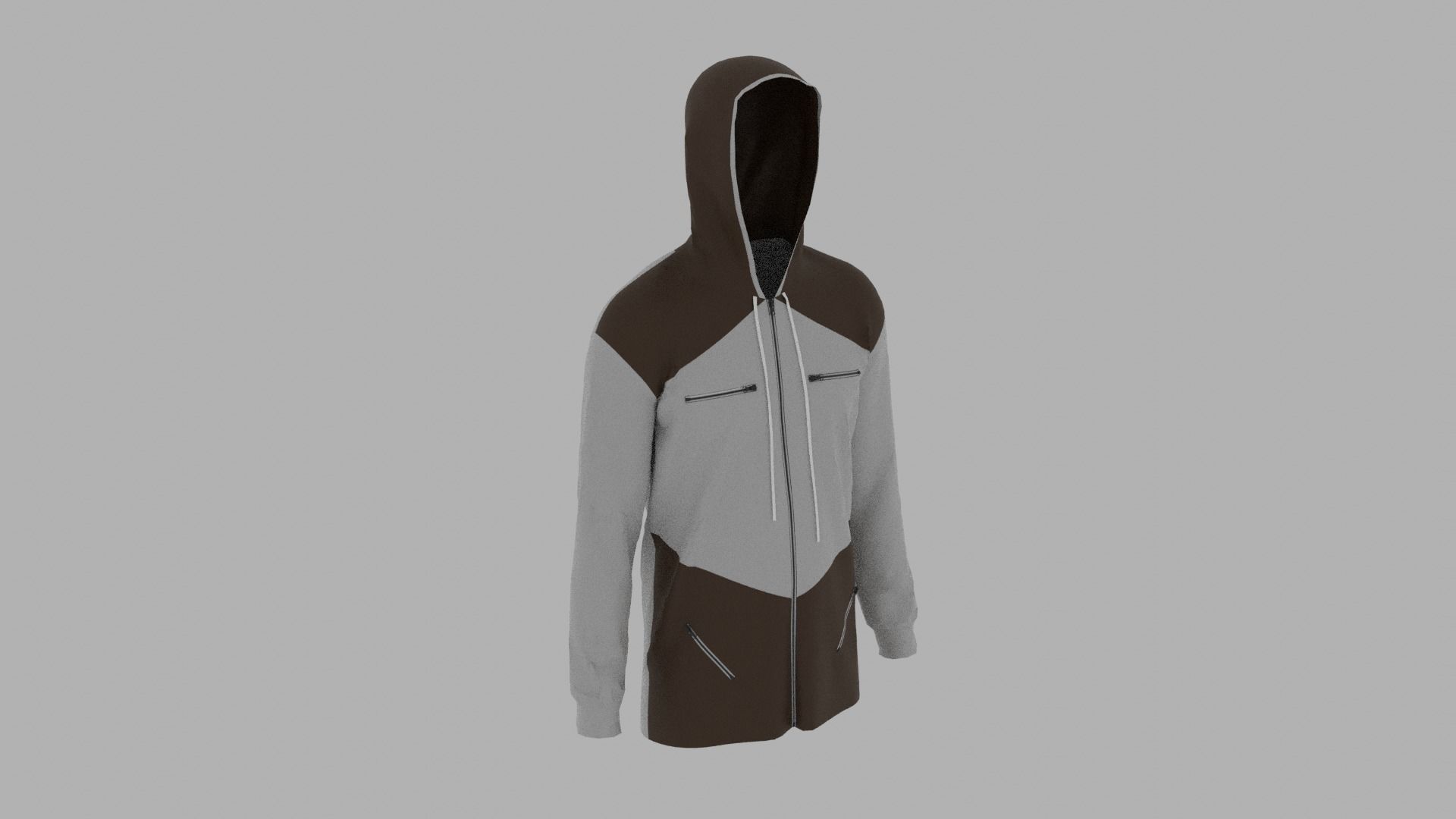 Hoodie mannequin wearing 3D model_4